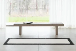 Pappelina Ilda rug, 70 x 180 cm, black - vanilla