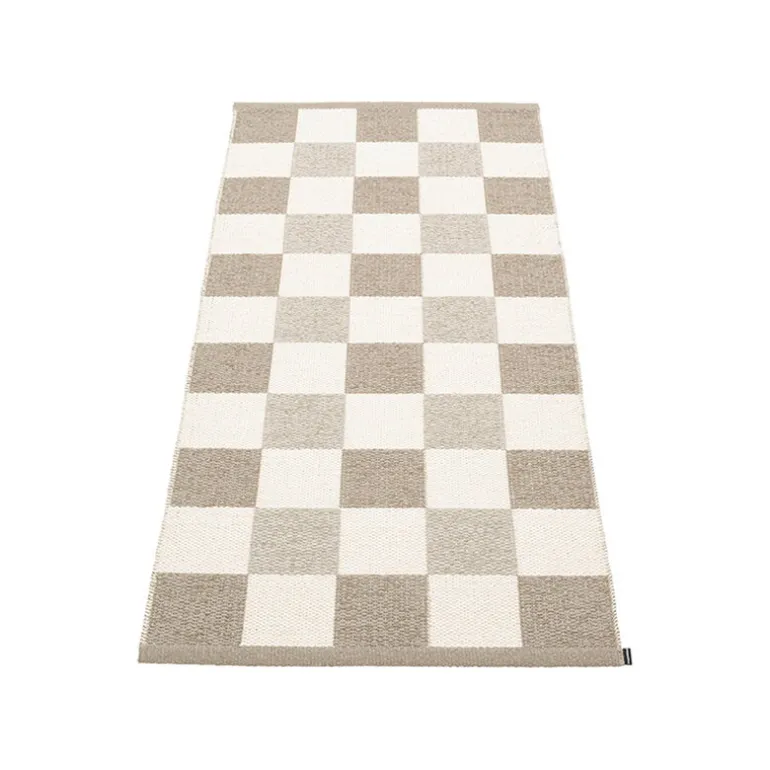 Pappelina Pix rug, 70 x 160 cm, dark linen - vanilla - linen