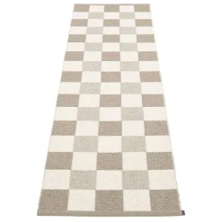 Pappelina Pix rug, 70 x 240 cm, dark linen - vanilla - linen