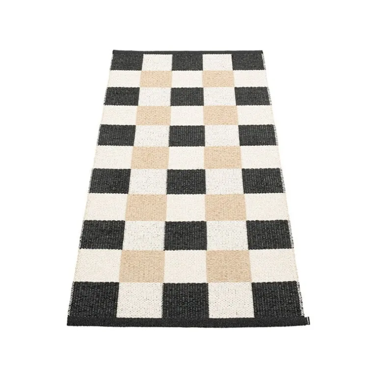 Pappelina Pix rug, 70 x 160 cm, black - vanilla - beige