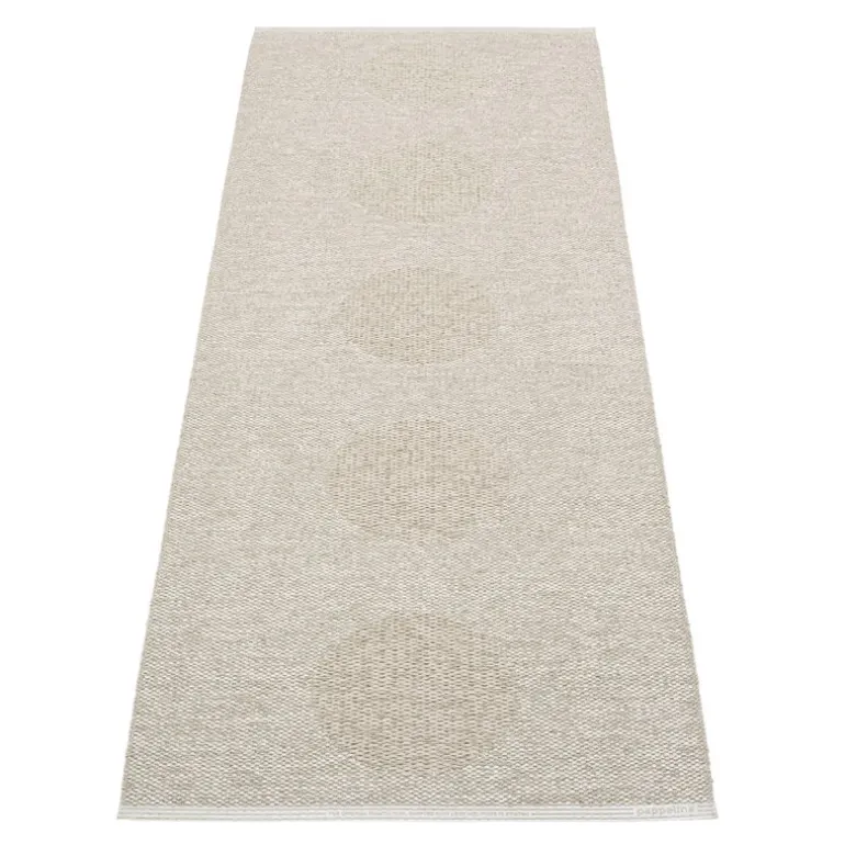 Pappelina Vera 2.0 rug, 70 x 200 cm, linen - stone metallic