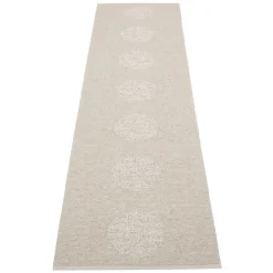 Pappelina Vera 2.0 rug, 70 x 280 cm, linen - stone metallic