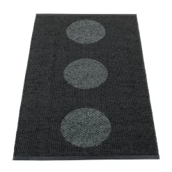 Pappelina Vera 2.0 rug, 70 x 120 cm, black - black metallic