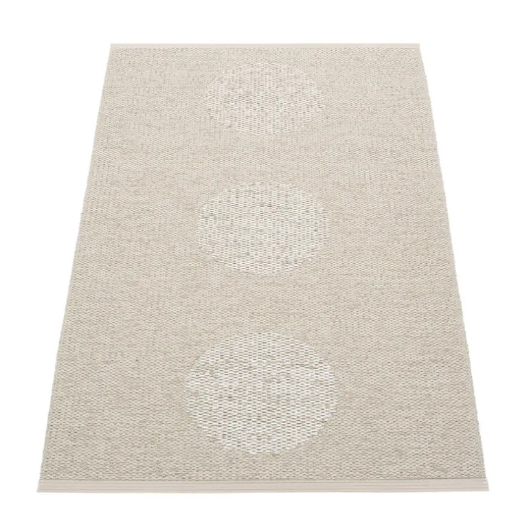 Pappelina Vera 2.0 rug, 70 x 120 cm, linen - stone metallic