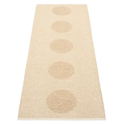 Pappelina Vera 2.0 rug, 70 x 200 cm, beige - beige metallic