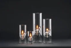 Paustian Wolfard oil lamp, large, clear glass