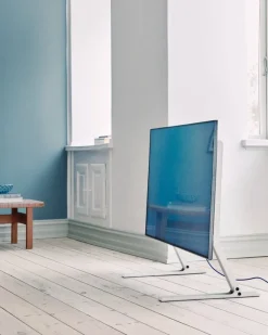 Pedestal Bendy Low TV stand, mushroom