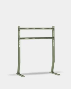 Pedestal Bendy Tall TV stand, mossy green