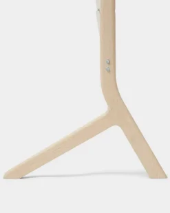 Pedestal Hopper TV stand, light oak