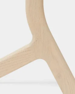 Pedestal Hopper TV stand, light oak