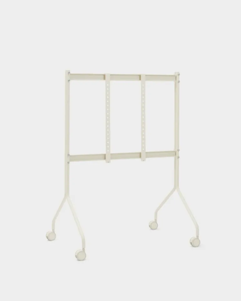 Pedestal Moon Rollin' TV stand, pearl