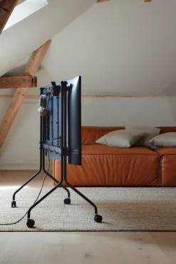 Pedestal Moon Rollin' TV stand, charcoal