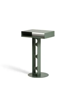 Pedestal Sidekick table, mossy green