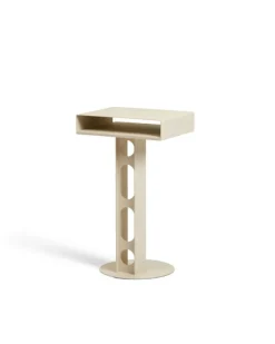Pedestal Sidekick table, pearl