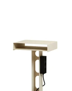 Pedestal Sidekick table, pearl