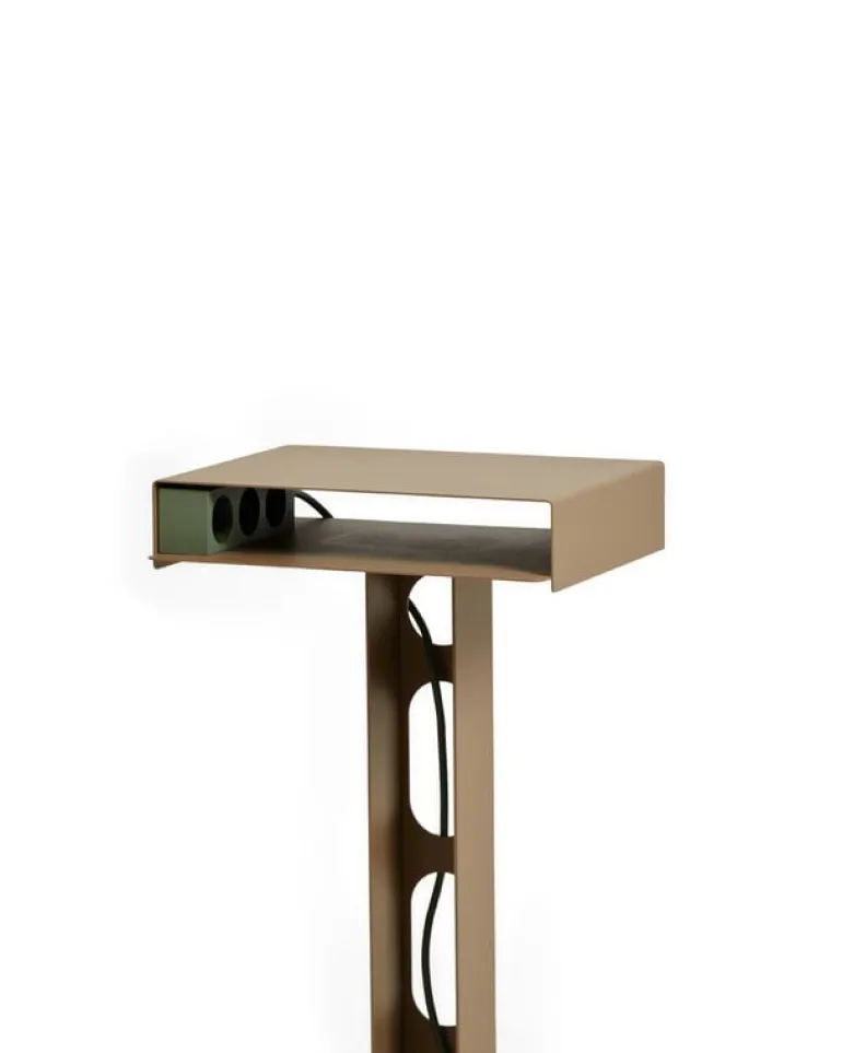 Pedestal Sidekick table, sandstorm