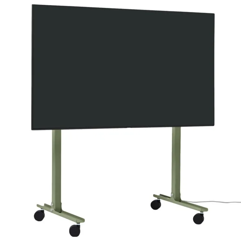 Pedestal Straight Rollin' TV stand, mossy green