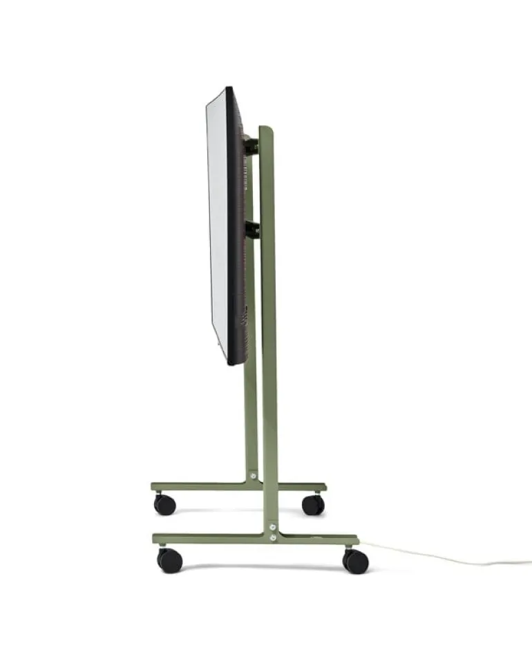 Pedestal Straight Rollin' TV stand, mossy green