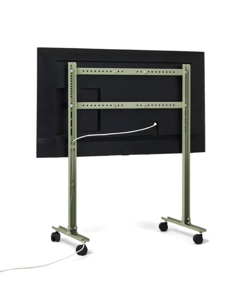 Pedestal Straight Rollin' TV stand, mossy green