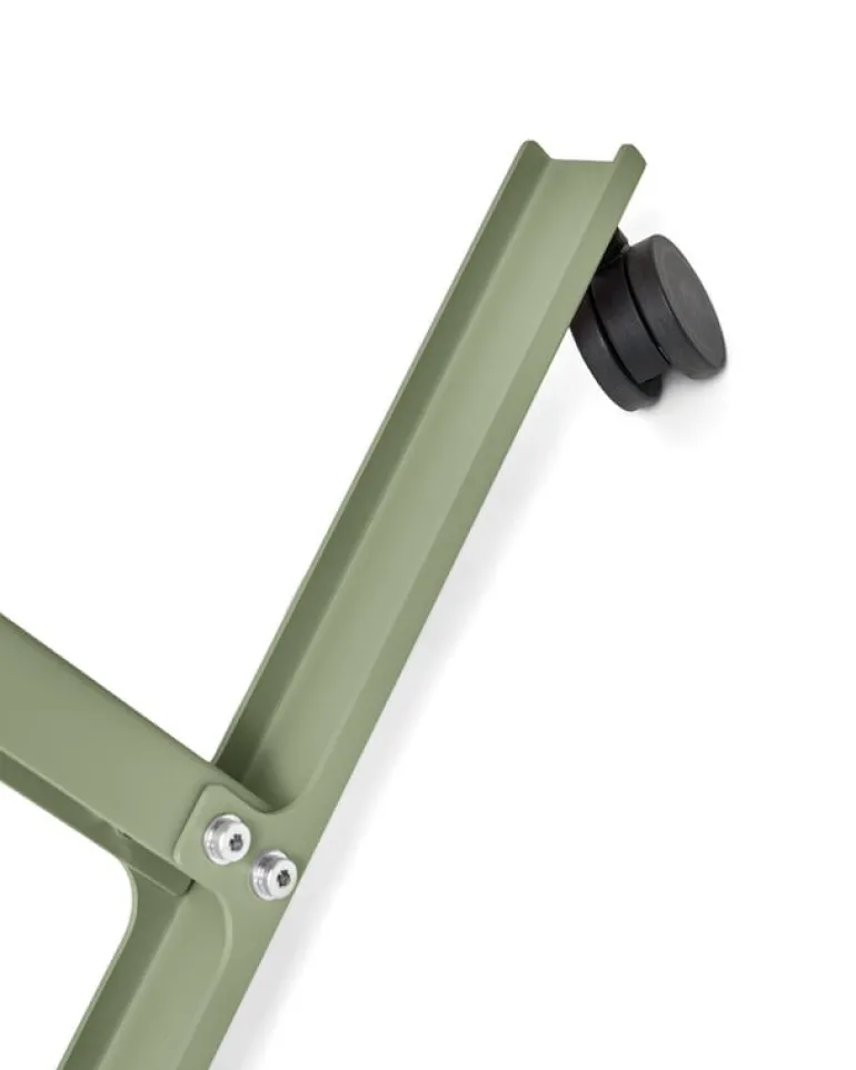 Pedestal Straight Rollin' TV stand, mossy green