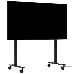 Pedestal Straight Rollin' TV stand, charcoal