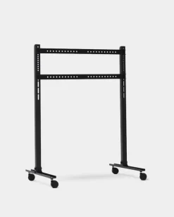 Pedestal Straight Rollin' TV stand, charcoal