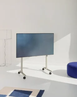 Pedestal Straight Rollin' TV stand, mushroom