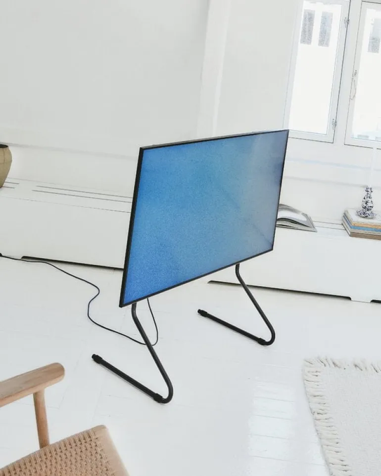 Pedestal Sway TV stand, charcoal