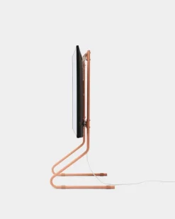 Pedestal Sway TV stand, dusty rose