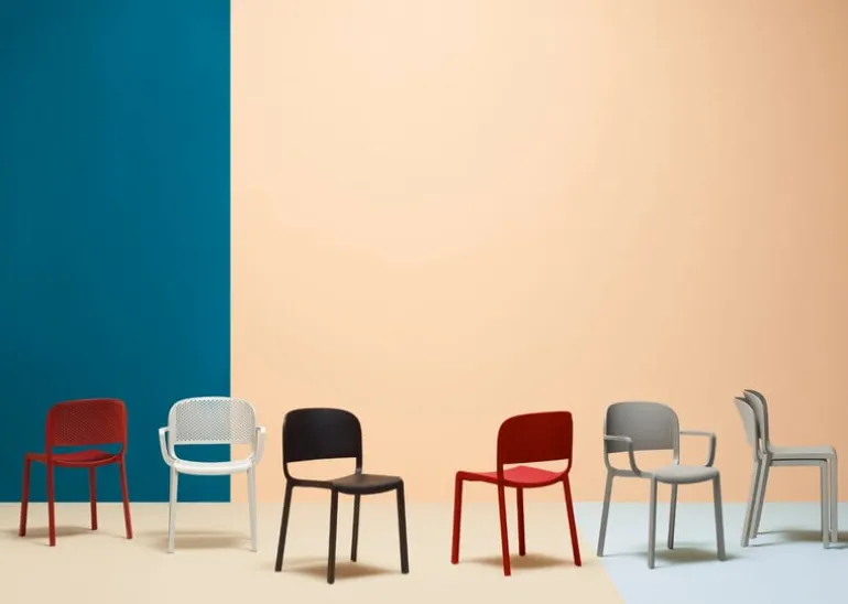 Pedrali Dome 260 chair, grey beige