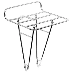 Pelago Bicycles Commuter Front Rack, L, polished aluminium