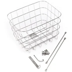 Pelago Bicycles Stainless Front Basket, polished stainless steel