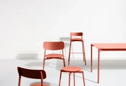 Petite Friture Fromme dining table, 90 x 180 cm, coral