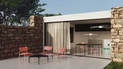 Petite Friture Fromme lounge chair, brown red