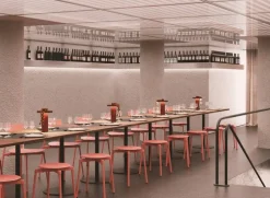 Petite Friture Fromme stool, coral