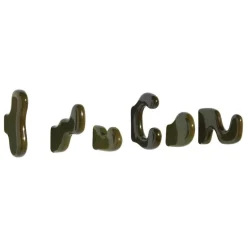 Petite Friture Klump wall hook, kit of 2, green