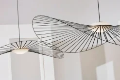 Petite Friture Vertigo Nova pendant, 140 cm, black - white glass