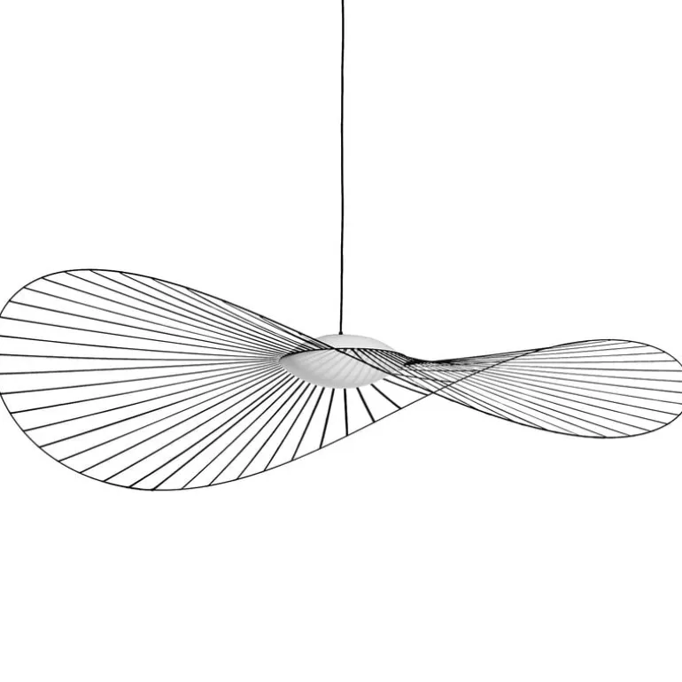 Petite Friture Vertigo Nova pendant, 190 cm, black - white glass