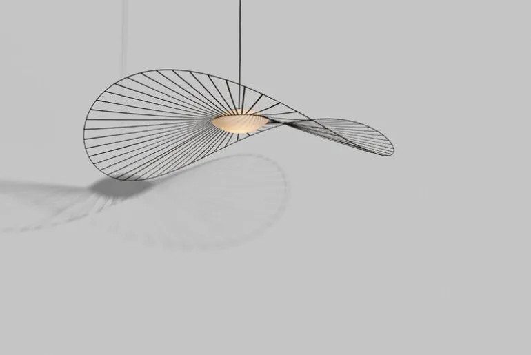 Petite Friture Vertigo Nova pendant, 190 cm, black - white glass