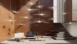 Petite Friture Vertigo Nova pendant, 190 cm, black - white glass