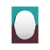 Petite Friture Wander mirror, 40 x 55 cm, purple - brown red