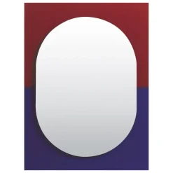 Petite Friture Wander mirror, 67 x 90 cm, purple - brown red