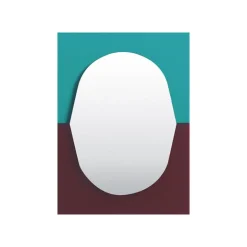 Petite Friture Wander mirror, 40 x 55 cm, emerald - cherry