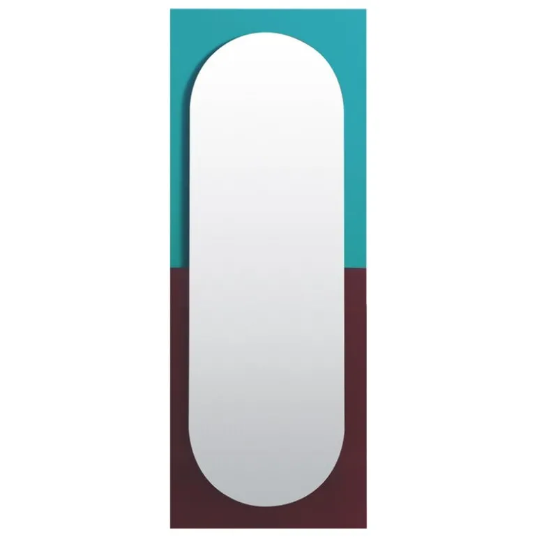 Petite Friture Wander mirror, 67 x 176 cm, emerald - cherry