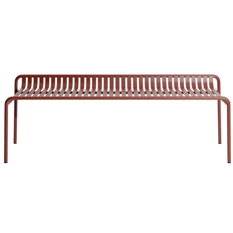 Petite Friture Week-end bench without back, brown red