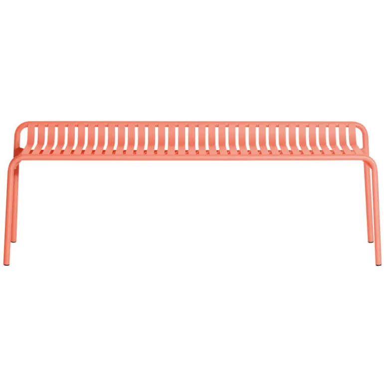 Petite Friture Week-end bench without back, coral