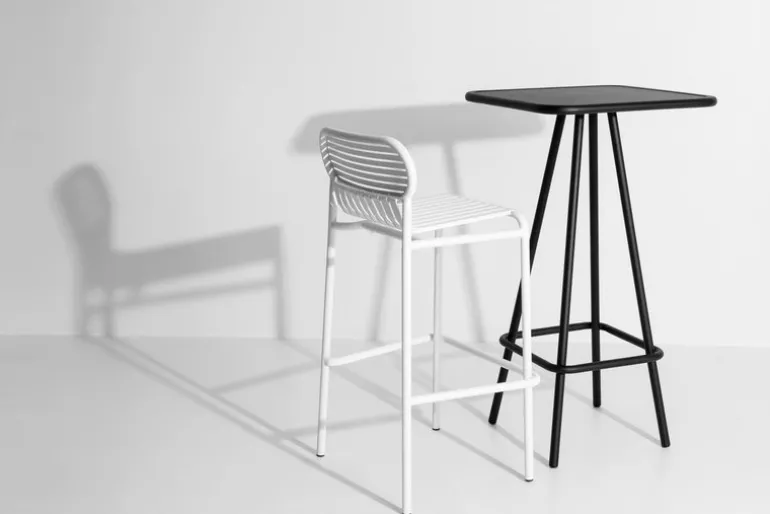 Petite Friture Week-end high stool, white