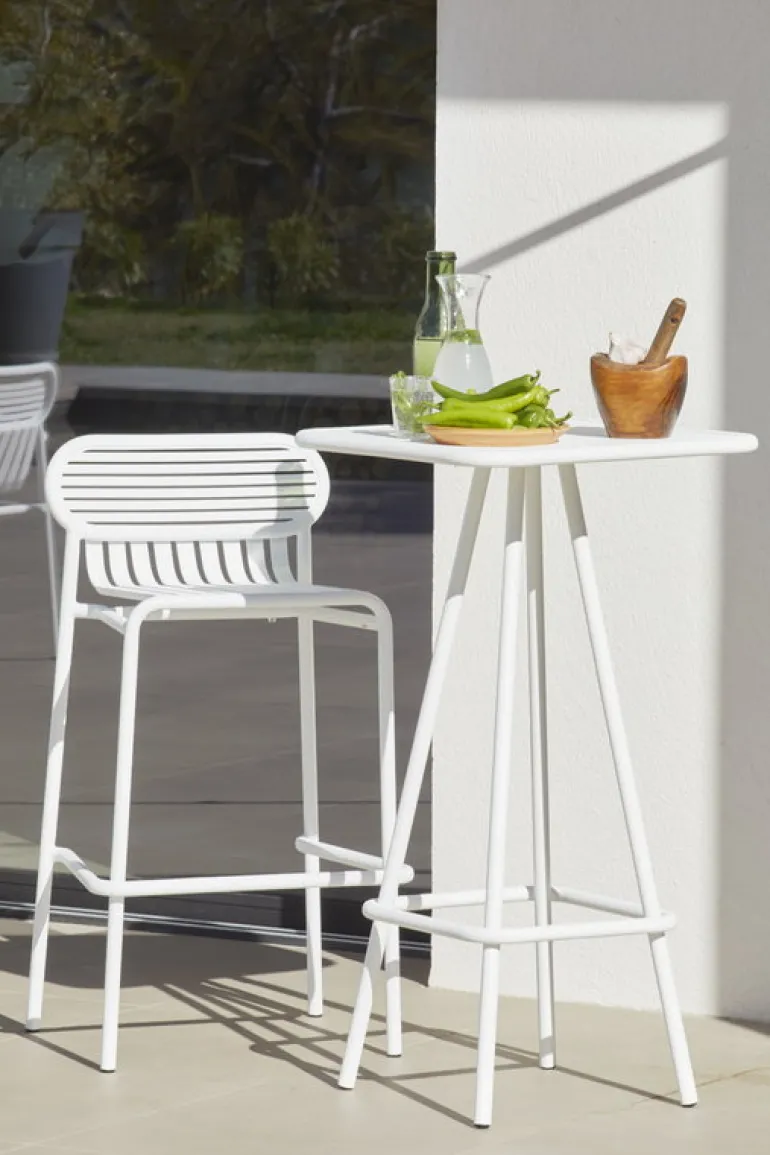 Petite Friture Week-end high stool, white