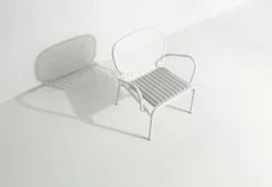 Petite Friture Week-end seat cushion, large, pearl grey