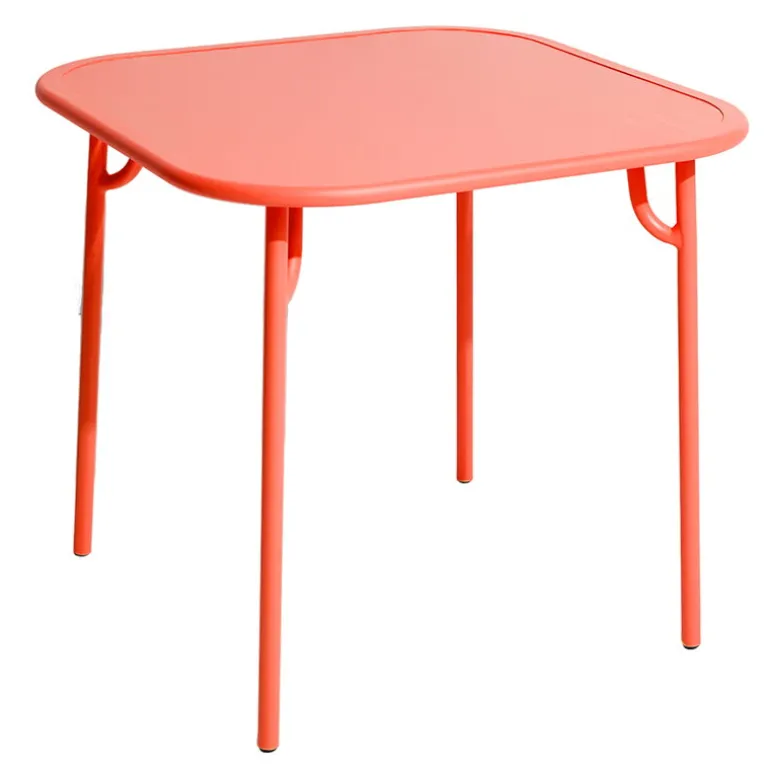 Petite Friture Week-end table, 85 x 85 cm, coral